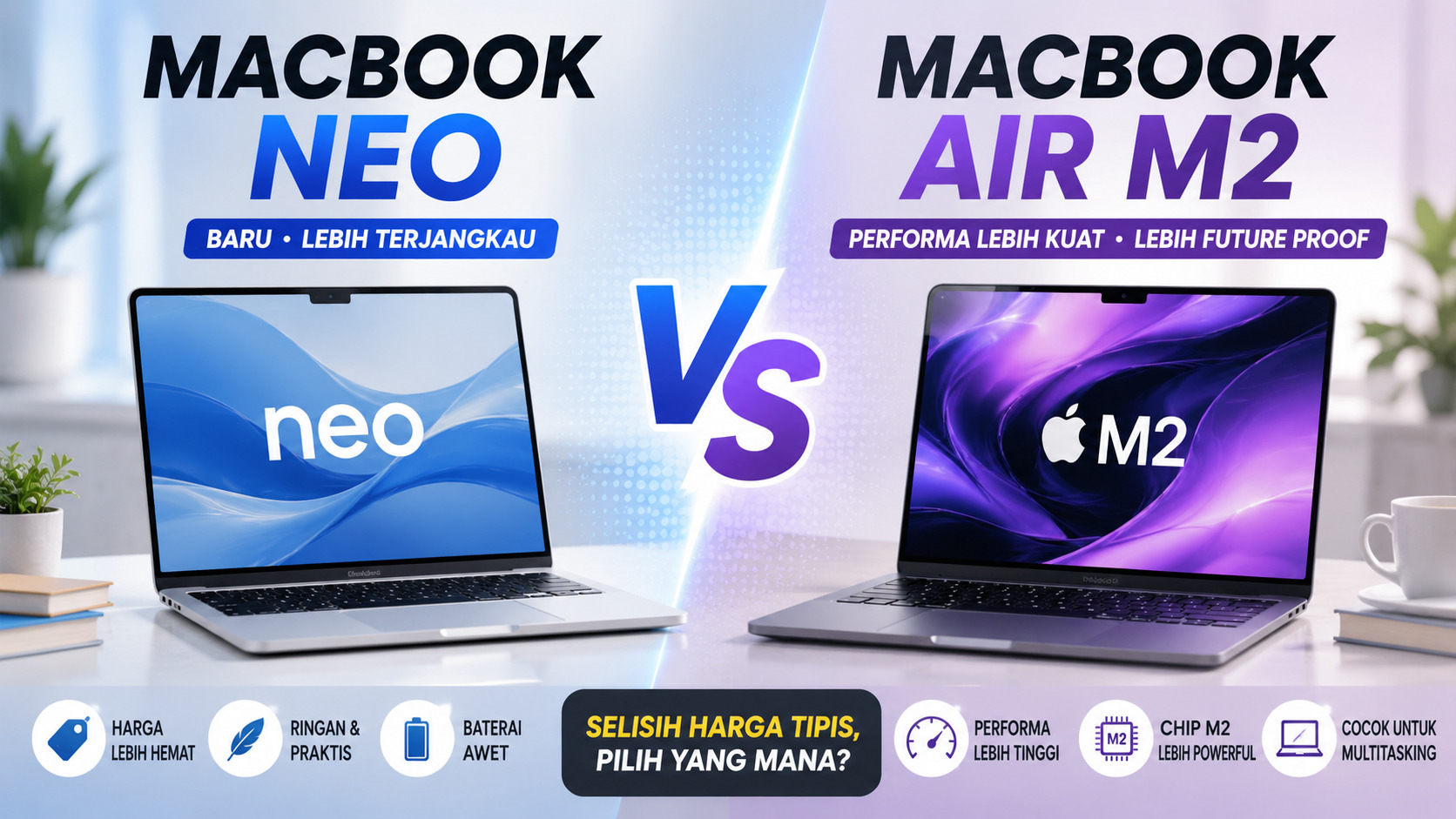 Selisih Harga Tipis, Pilih MacBook Neo atau MacBook Air M2?